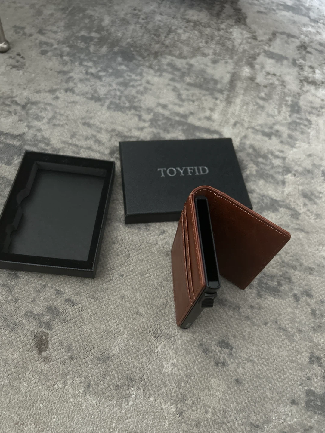 TOYFID Brown Wallet with Box
