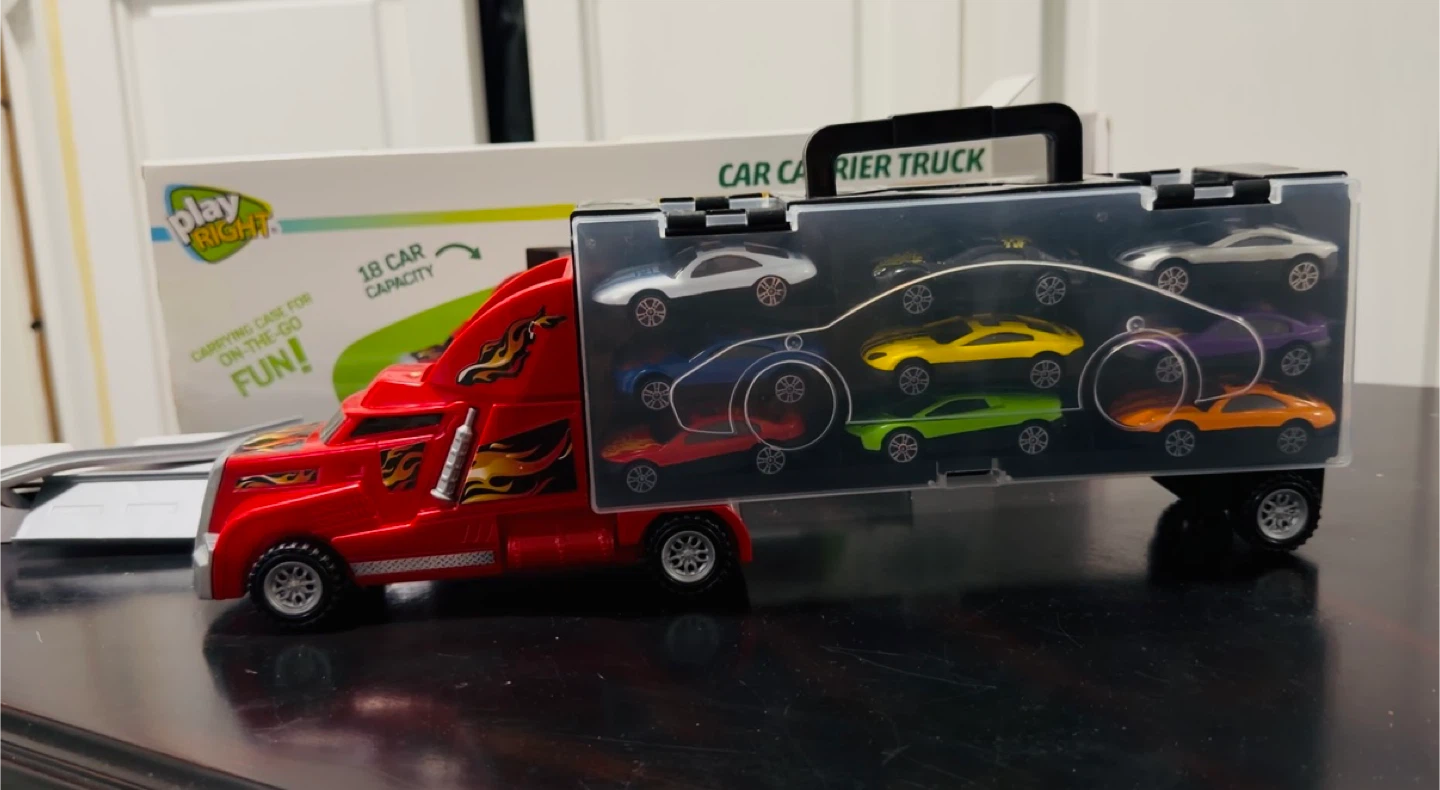 Play Right Car Carrier Truck - 12 Piece Set