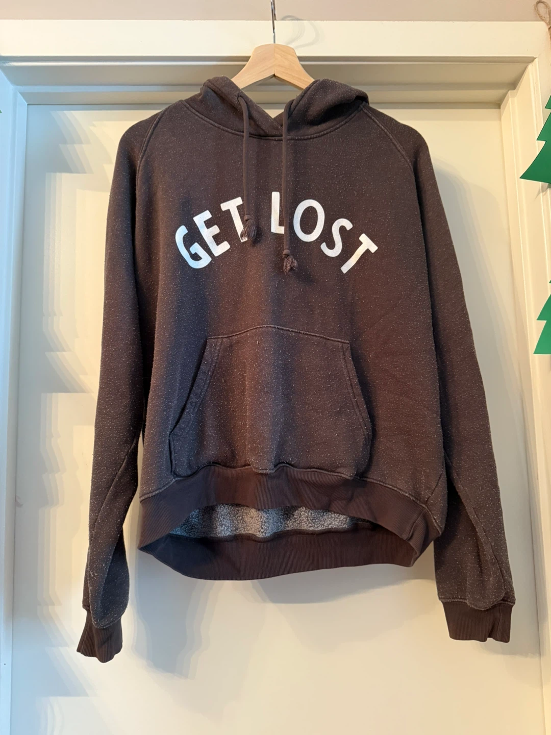 CAMP grey/brown 'Get Lost' Hoodie