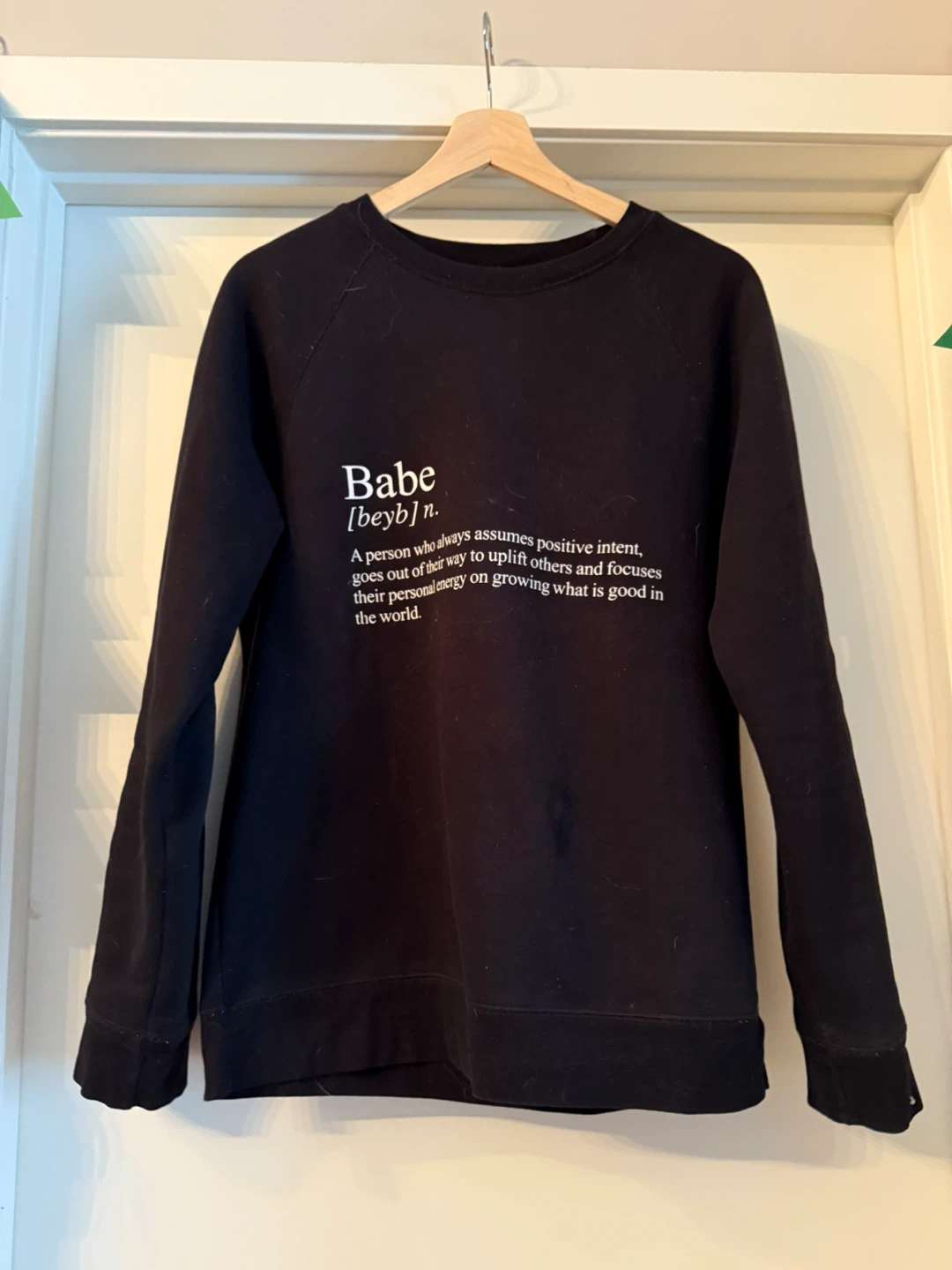 Brunette the Label Babe Black Sweatshirt