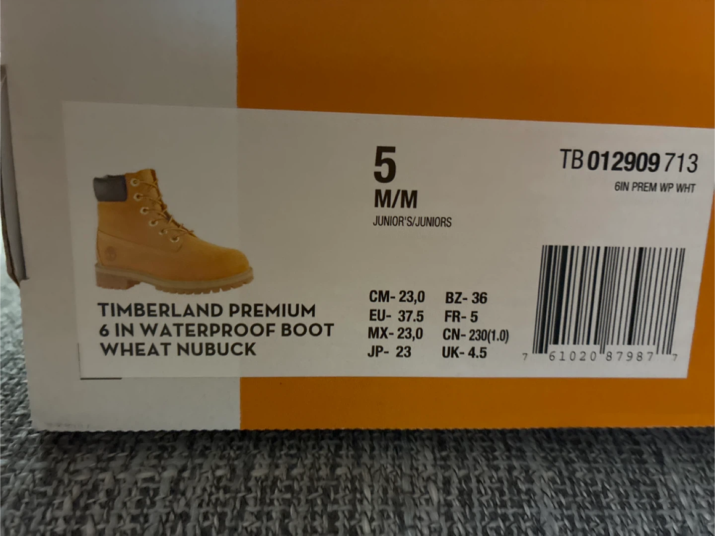 New Timberland Premium 6" Waterproof Boots Size M5 W6.5 - photo 5