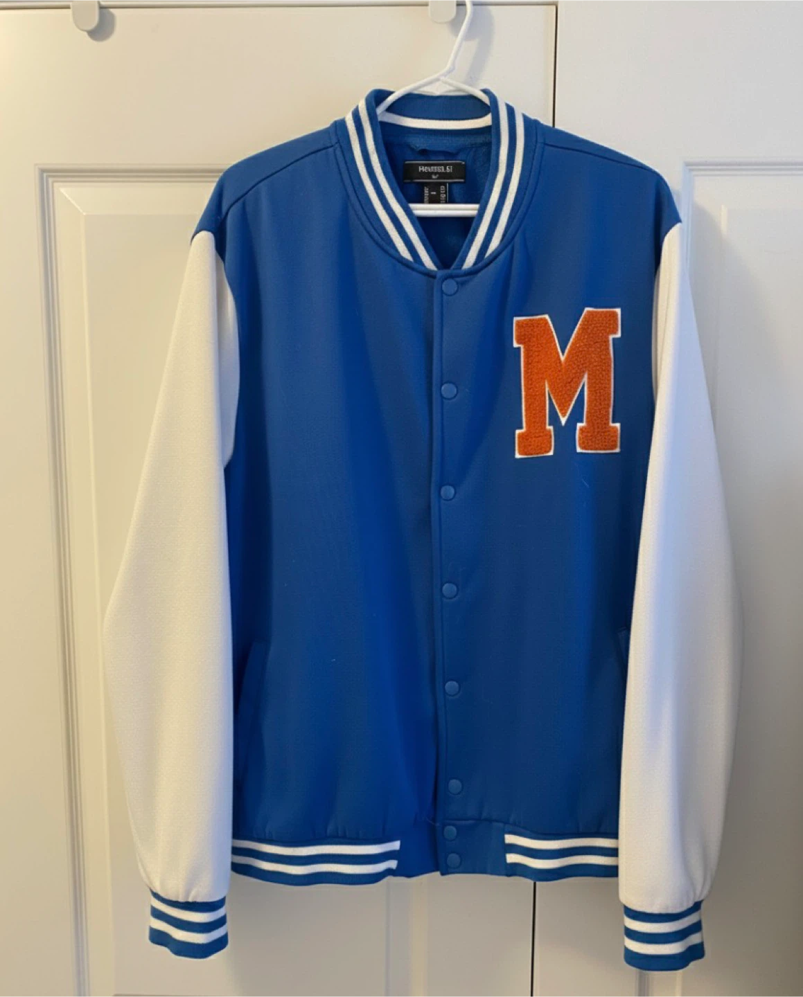 Men's Varsity Jacket - Blue & White - Size XL - photo 2