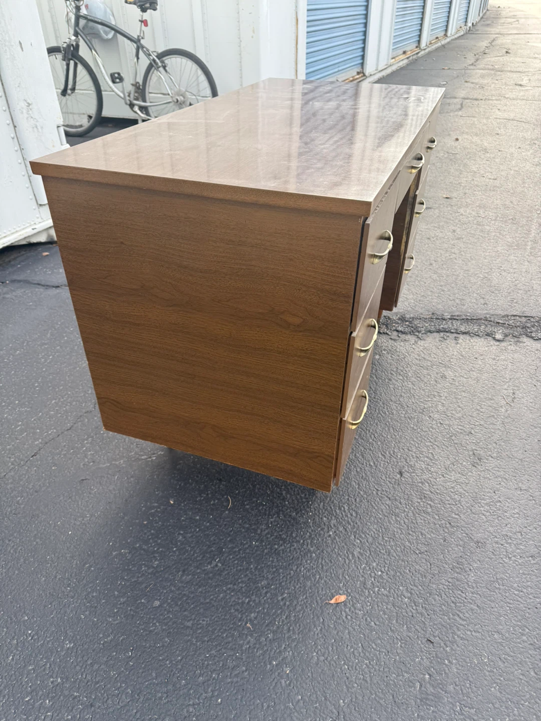 Wooden Desk with Drawers - photo 2
