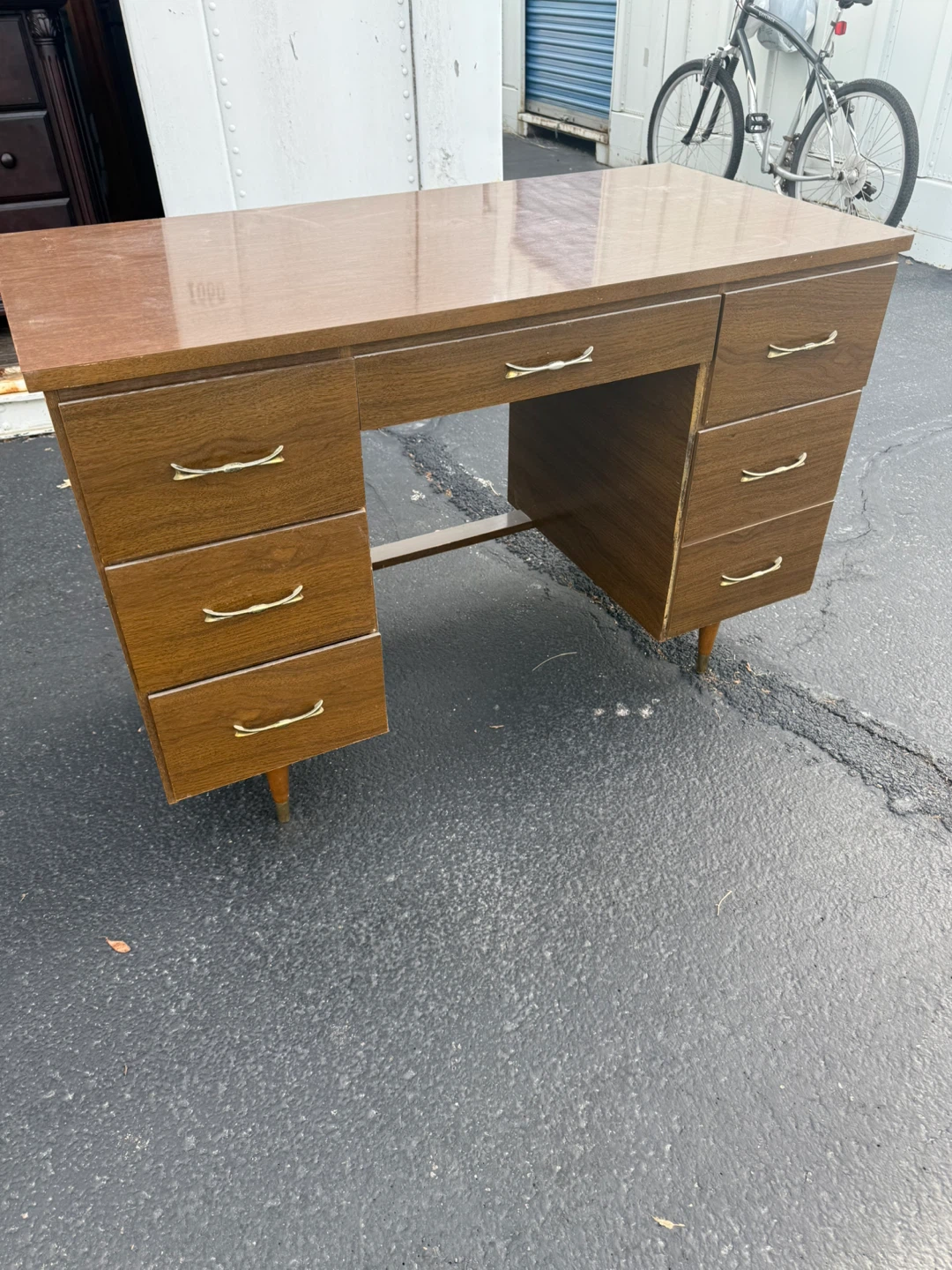 Wooden Desk with Drawers