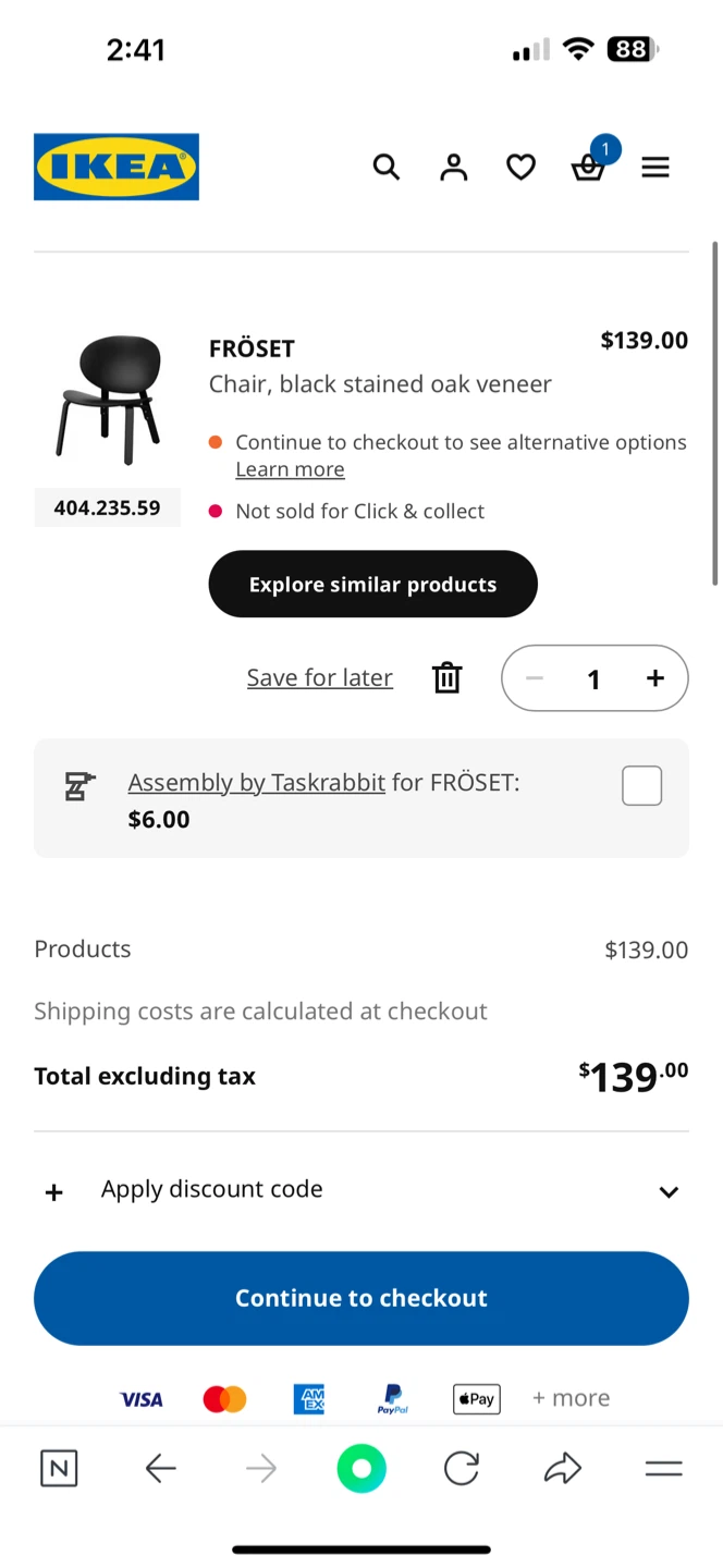 ikea Black Wooden Chair - photo 4