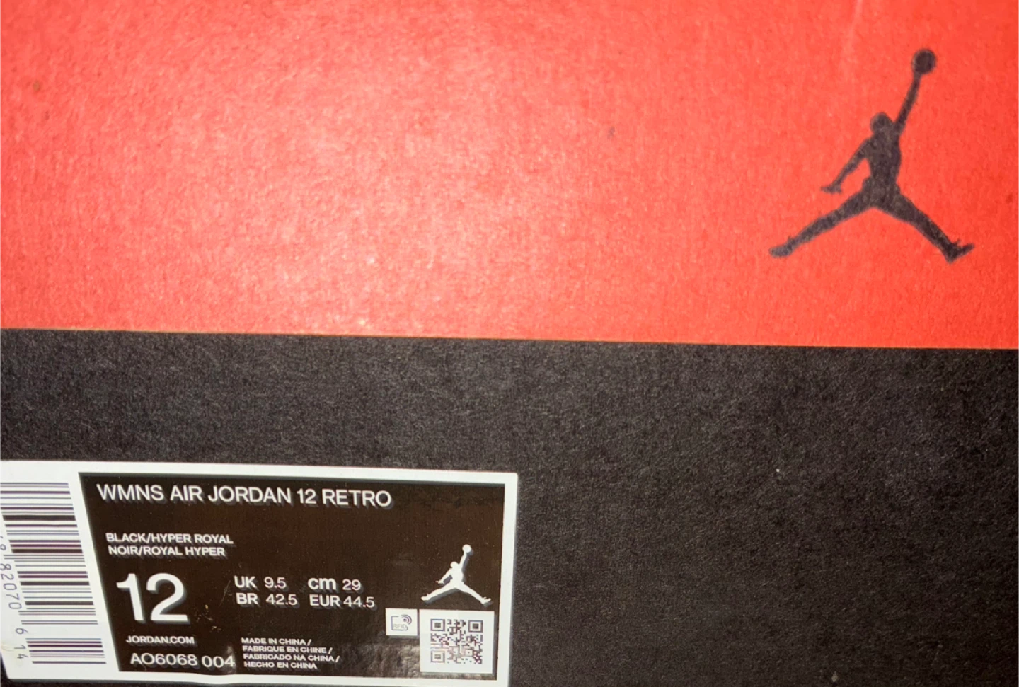 Wmns Air Jordan 12 Retro Black/Hyper Royal Size 12 - photo 4