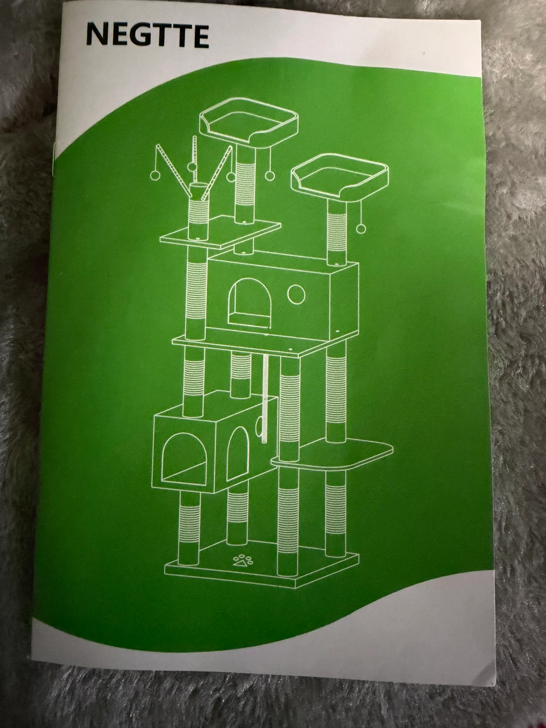NEGTTE Cat Tree Tower - Grey