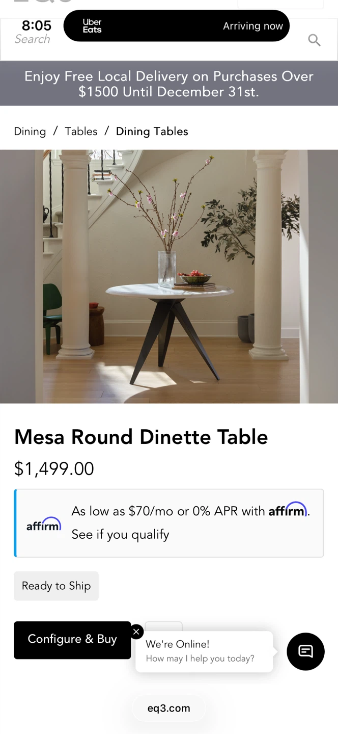 EQ3 Mesa Round Dinette Table - photo 5