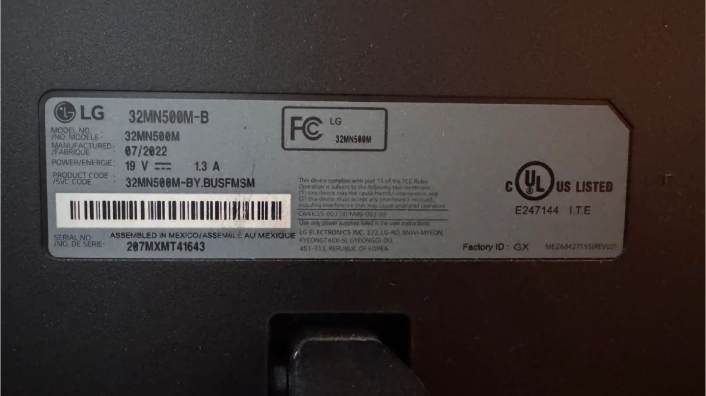 LG 32MN500M-B 32" Monitor - photo 4
