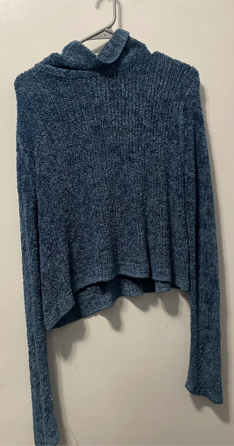 Cafe Worldwide Blue Acrylic Sweater - Size L