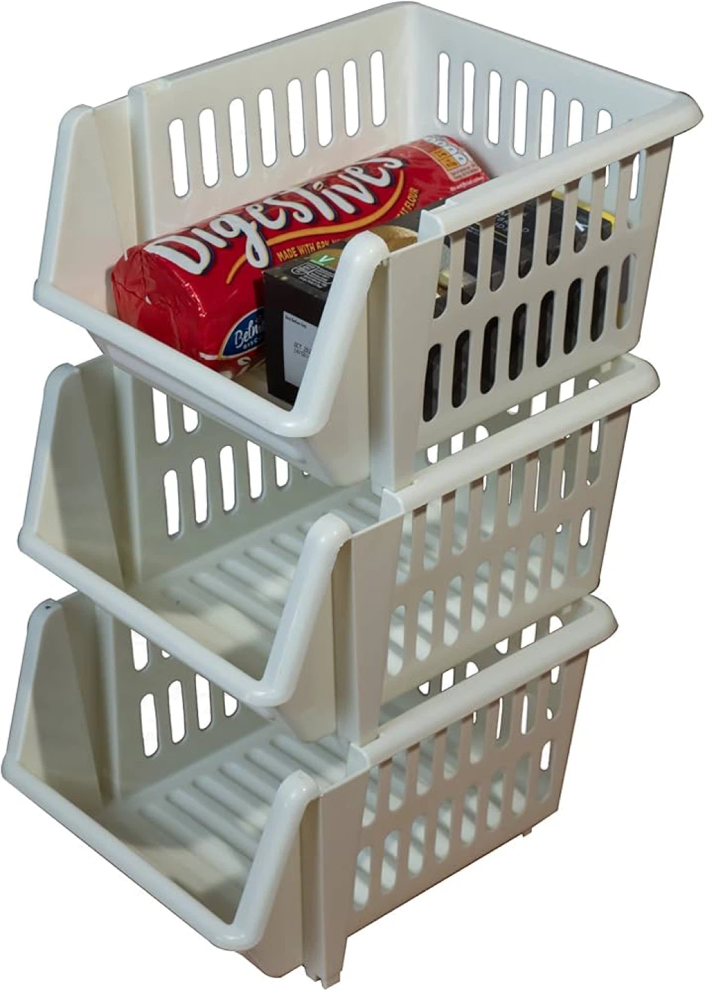 Set of 3 Stackable Pantry Organizer Bins – Organize Now!