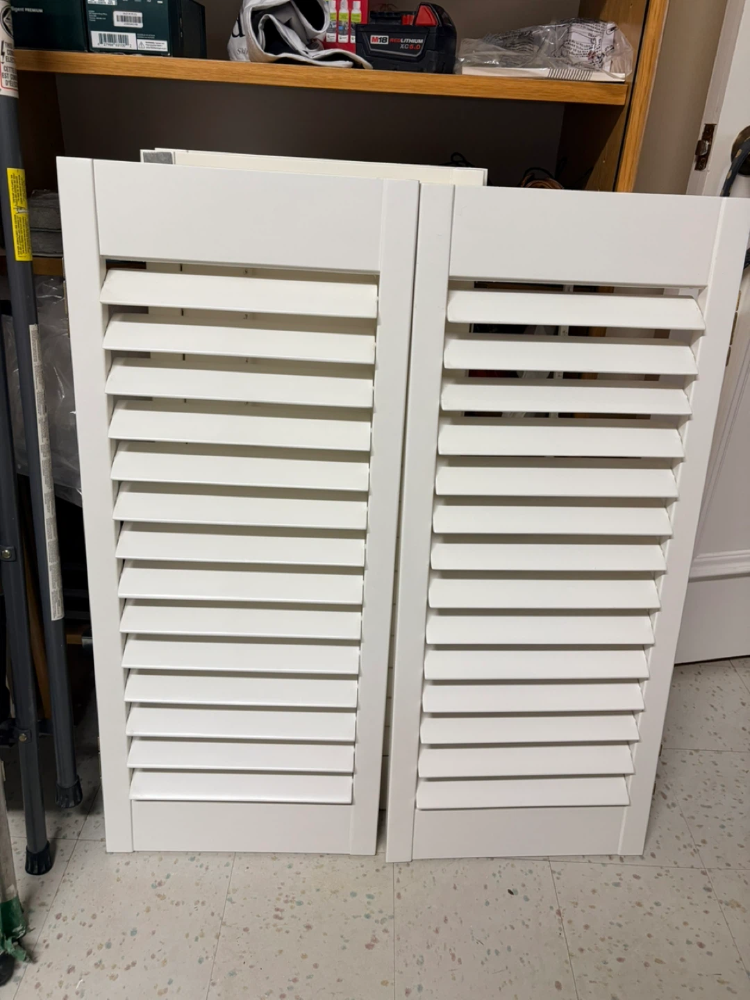 White Interior Window Shutters (Pair) - photo 3