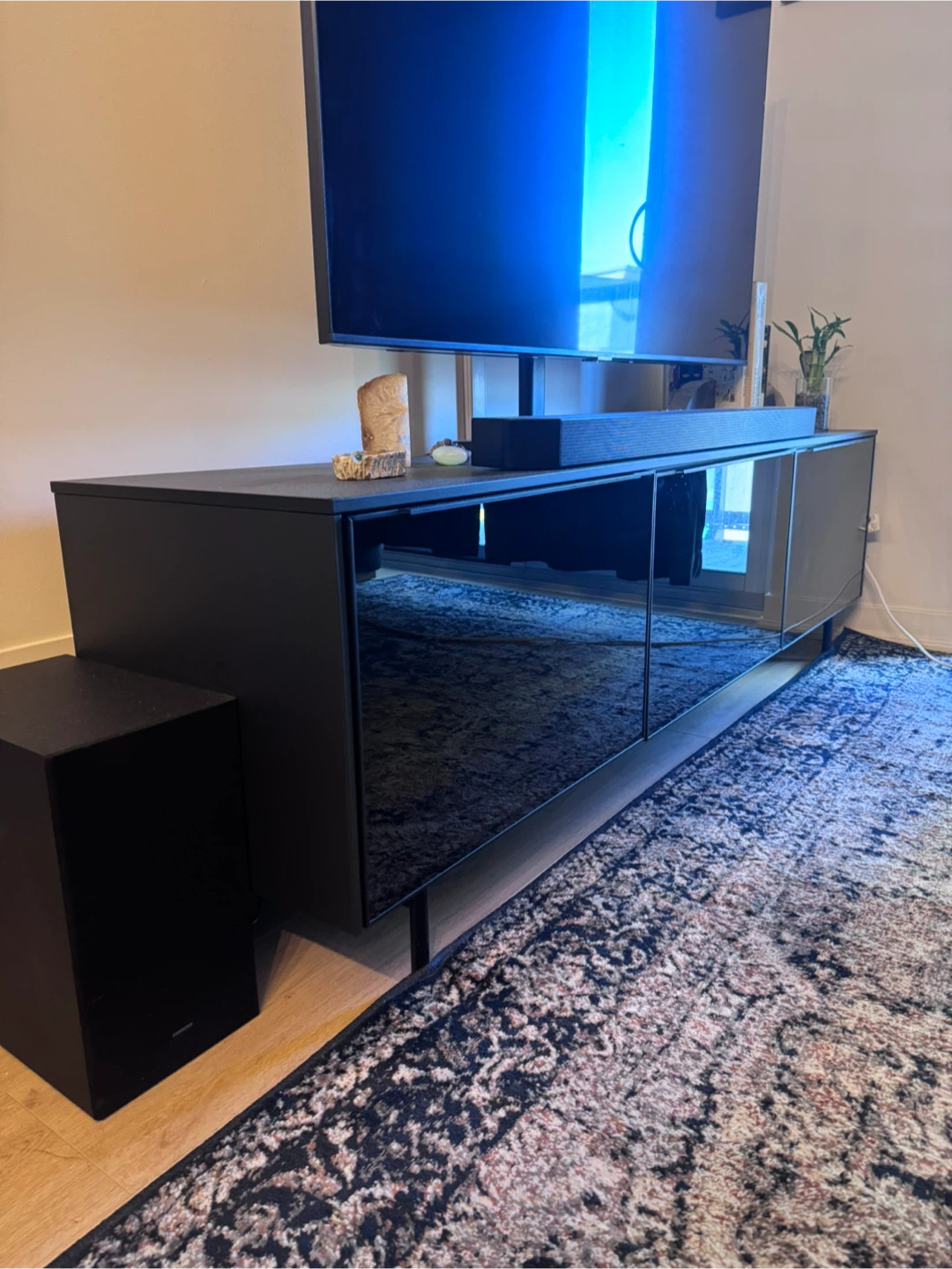 Black Ikea TV Stand - photo 2