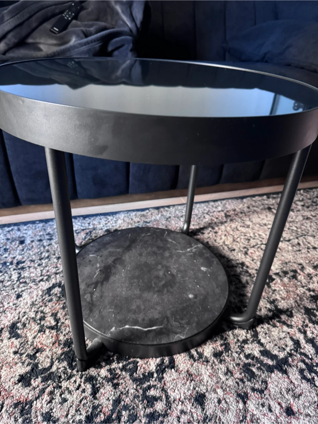 Black Round Side Table - photo 3