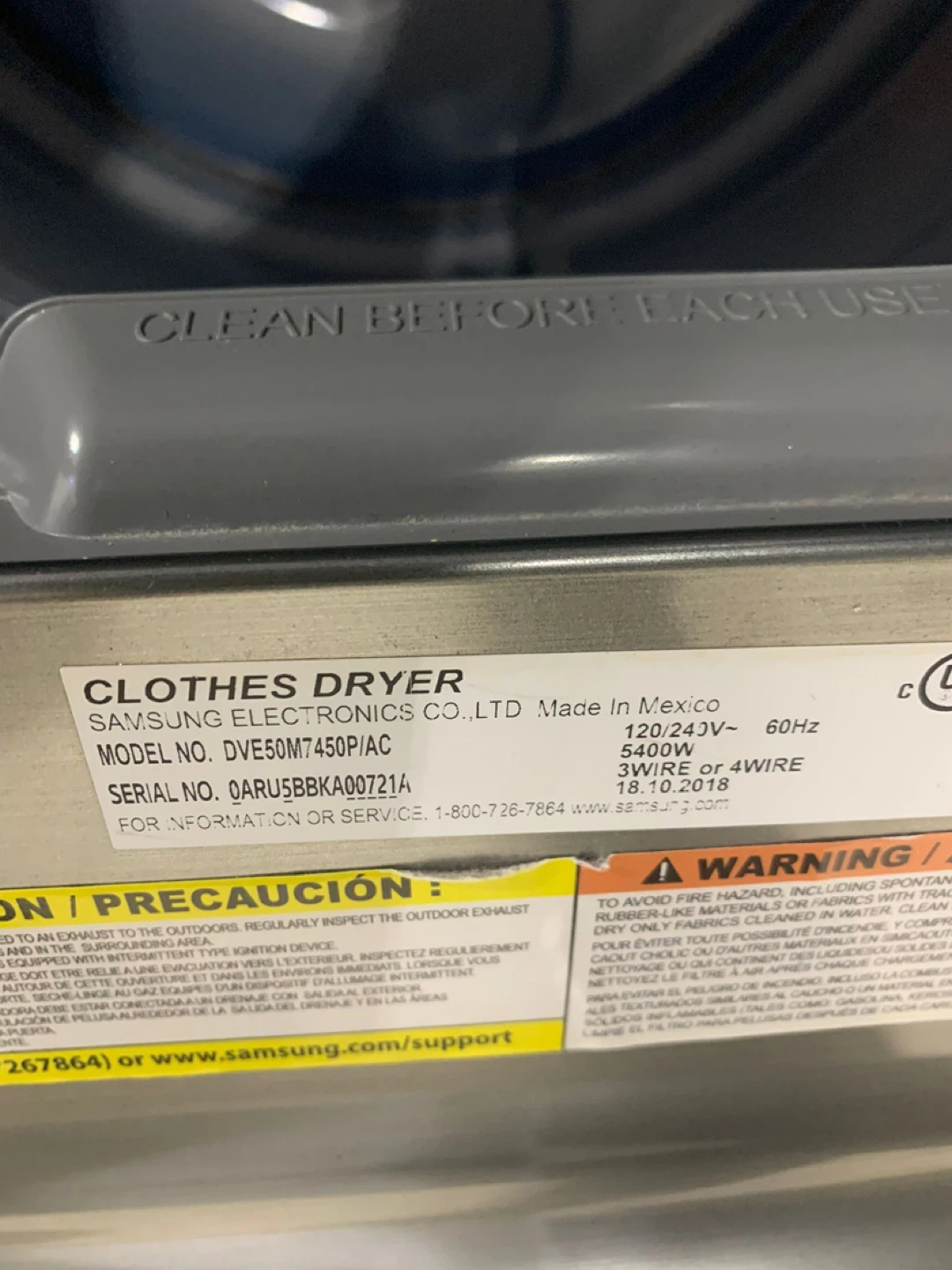 Samsung Dryer - photo 2