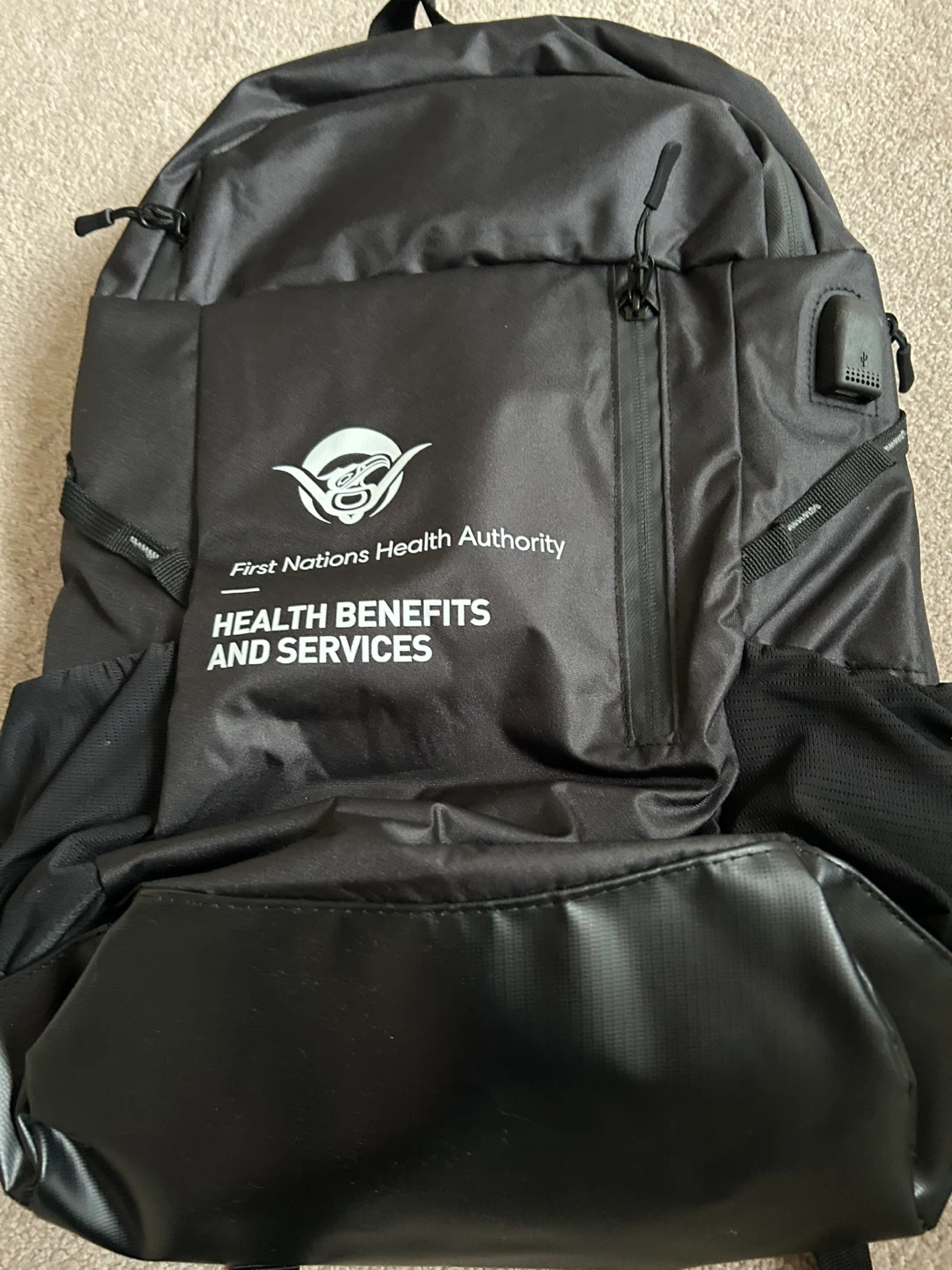 Black Backpack - First Nations Health Authority