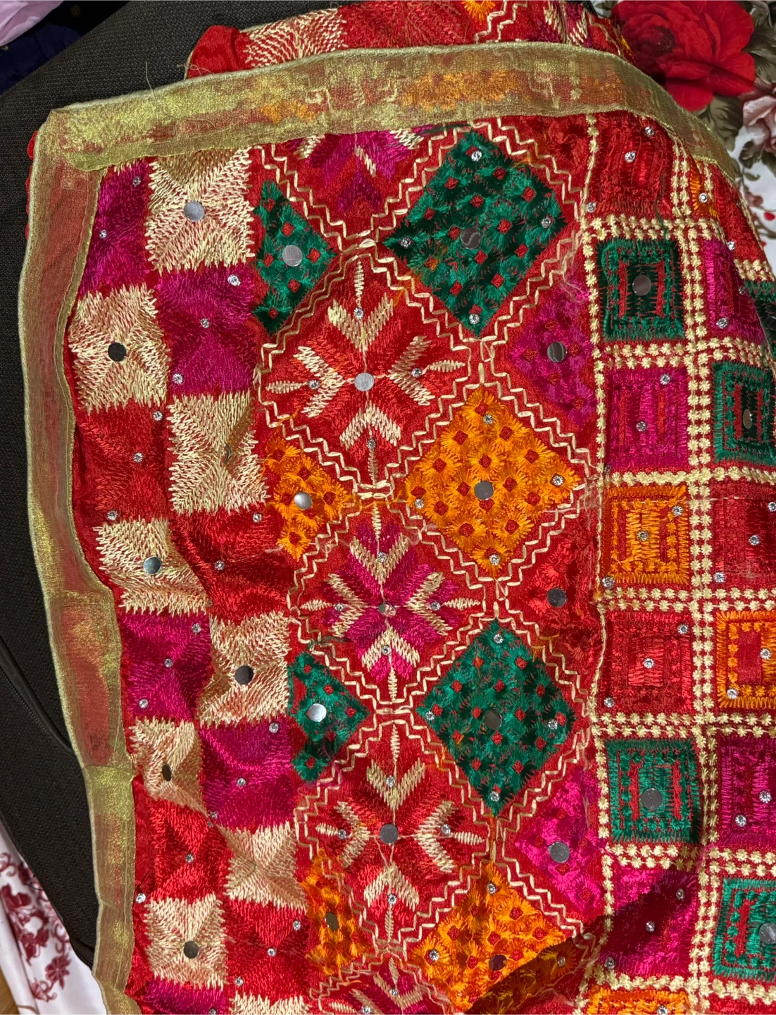 Phulkari Dupatta - Embroidered Scarf - photo 3