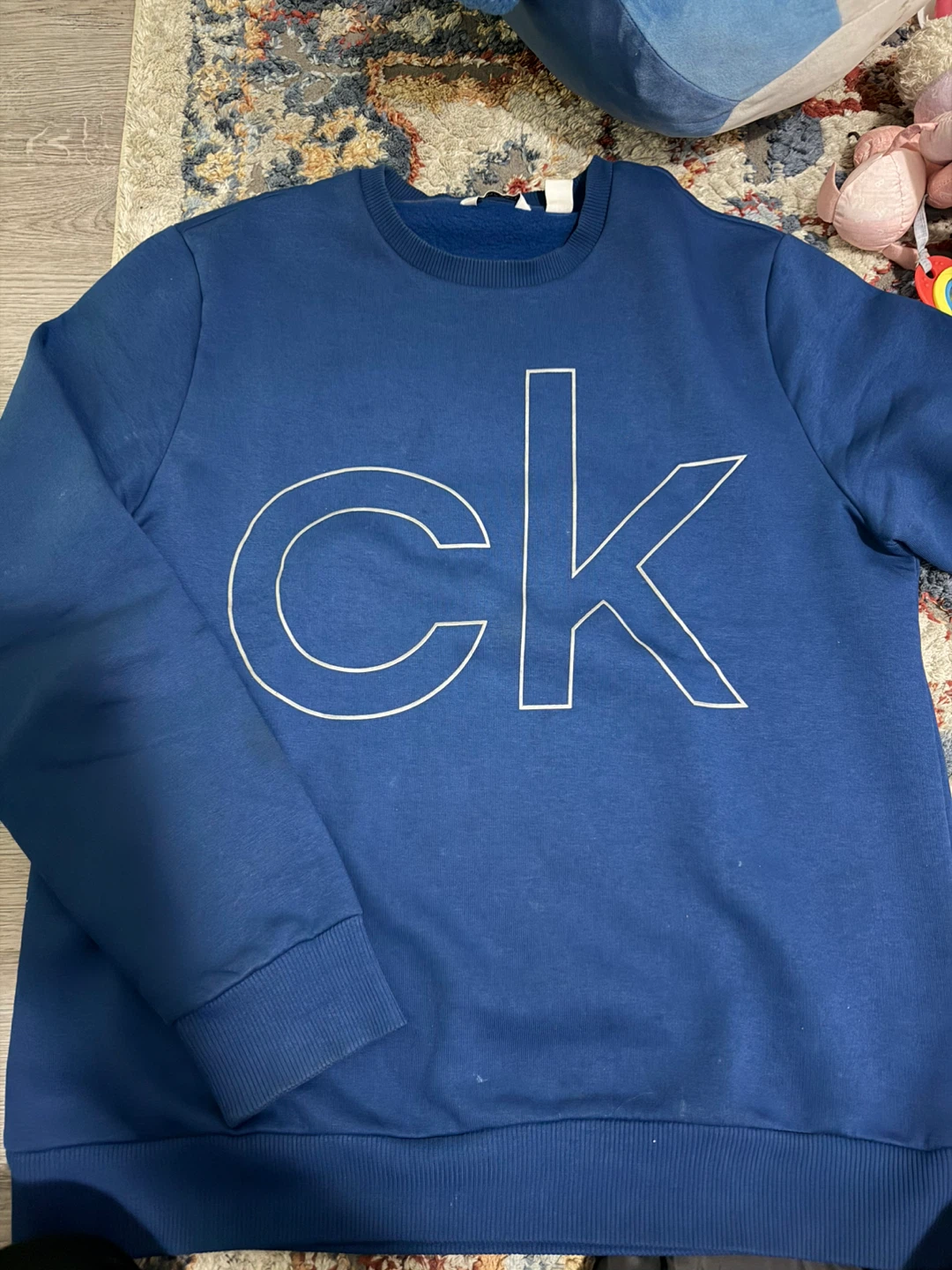 Calvin Klein Blue Crewneck Sweatshirt - photo 2