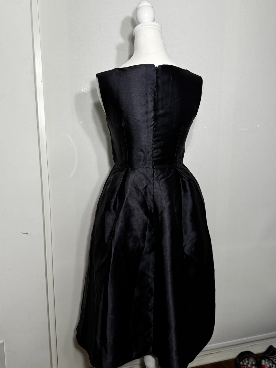 Dark Navy Sleeveless Dress with Red Flower - photo 5