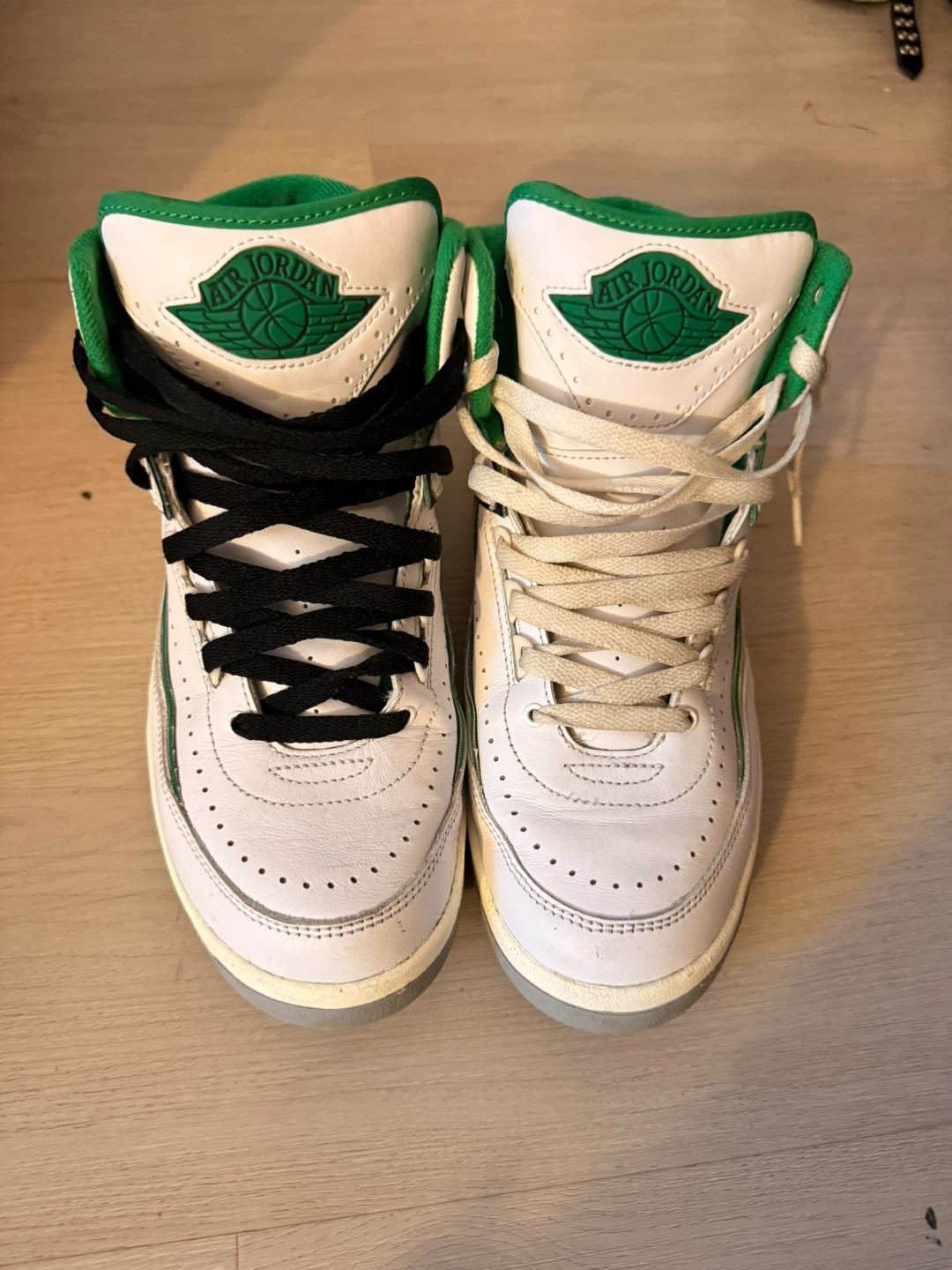 Air Jordan 2 Retro White/Green Size 7.5y