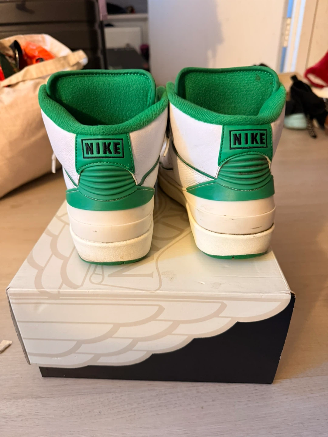 Air Jordan 2 Retro White/Green Size 7.5y - photo 5