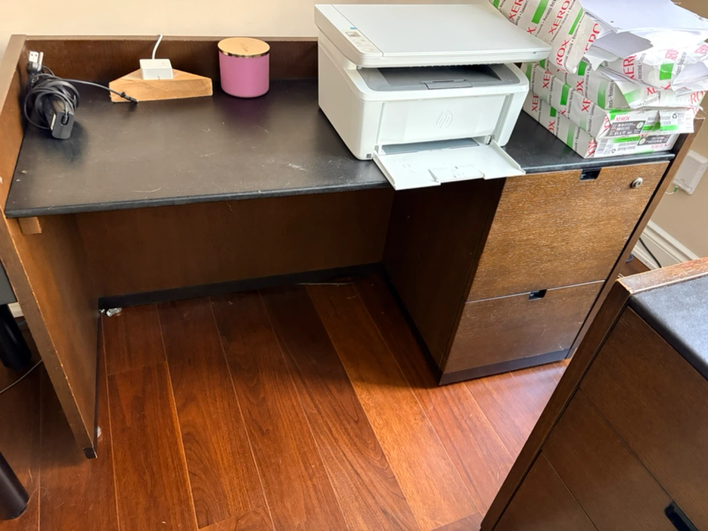 Wooden Desk with Drawers