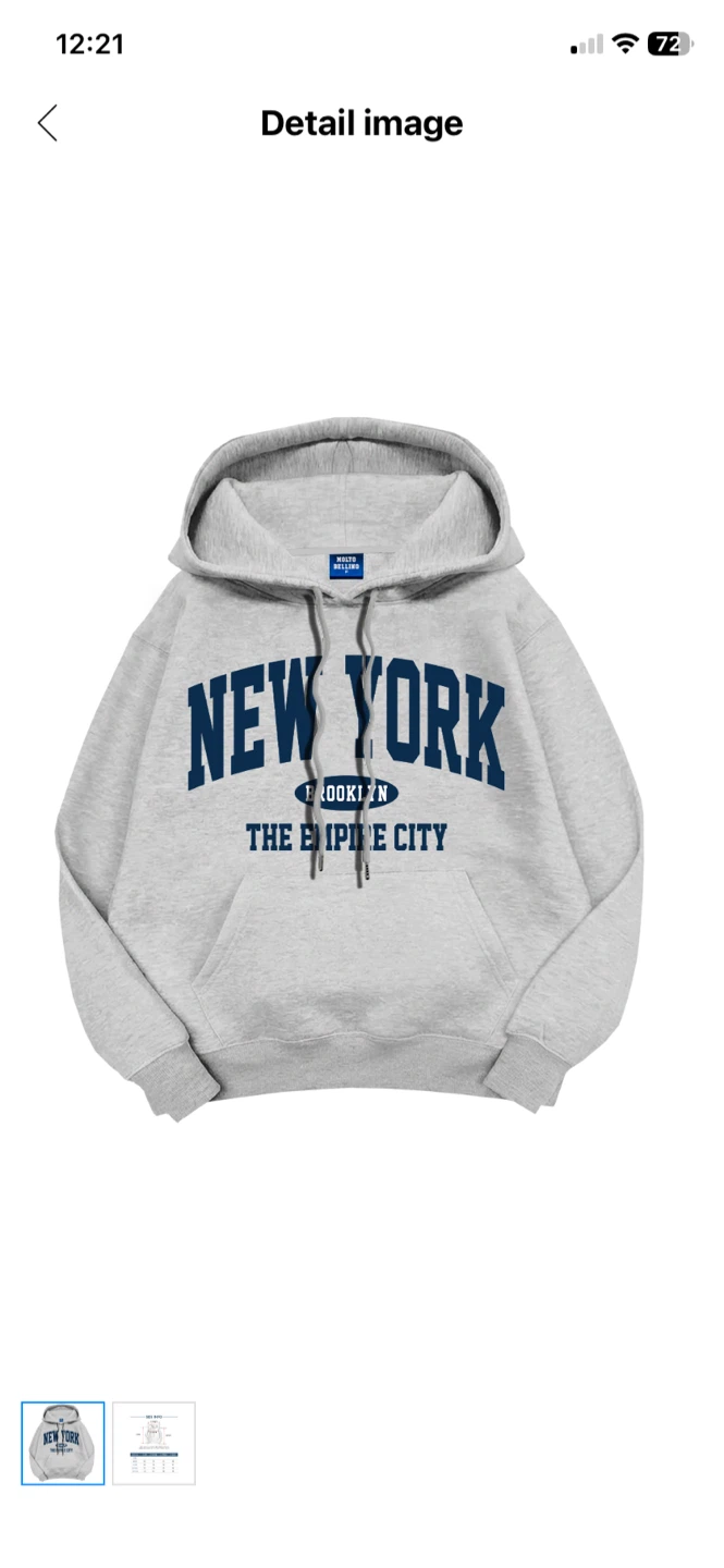 New York Hoodie-grey