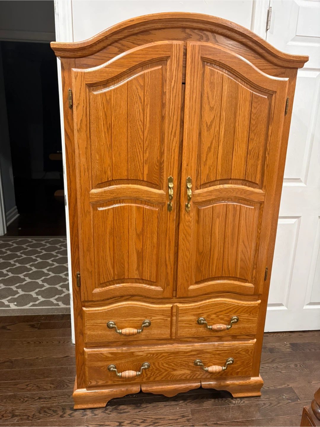 Wooden Armoire with Drawers