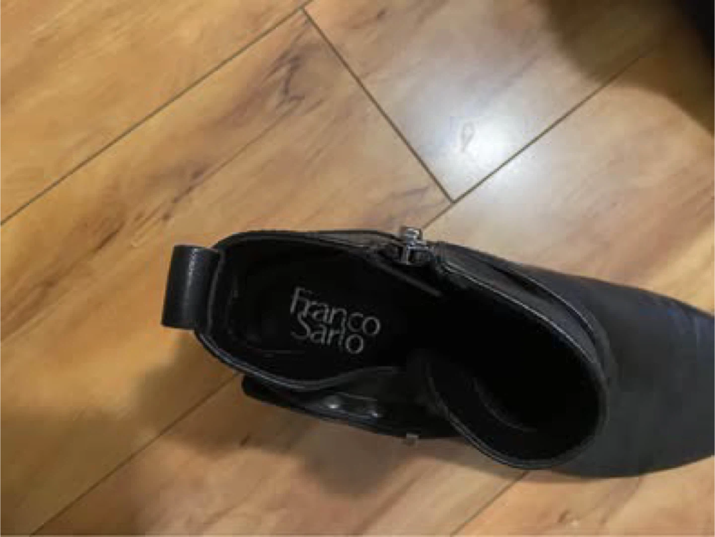 Black Leather Ankle Boots - Size 8 / Size 38 - photo 3