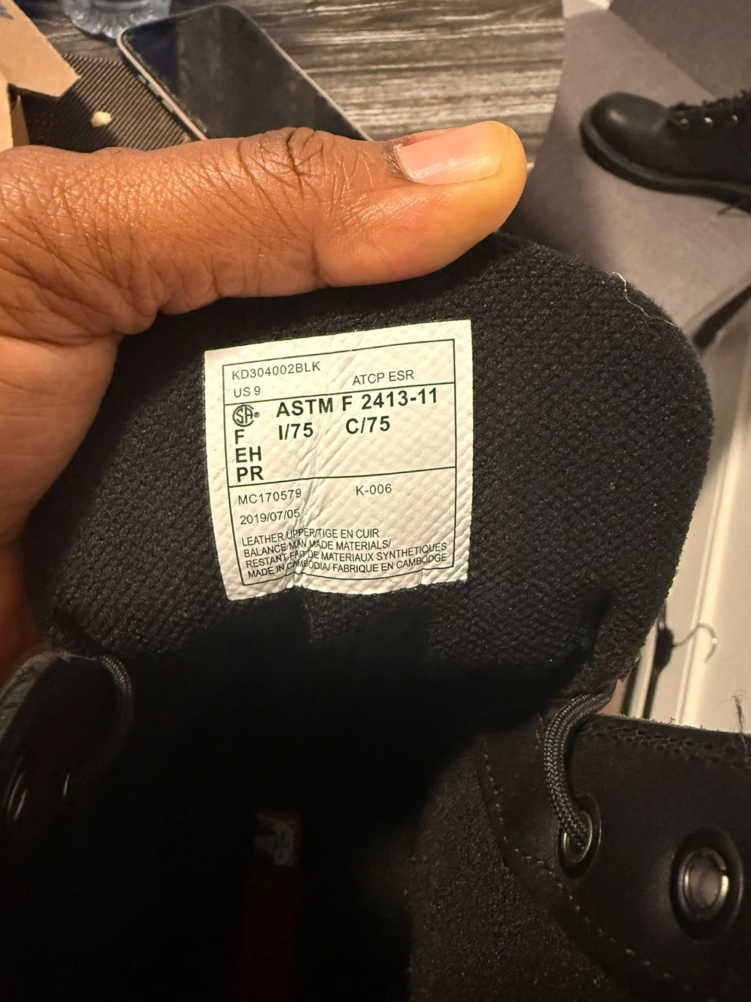Safety Boot, Kodiak Black Work Boots - US 9 - photo 4