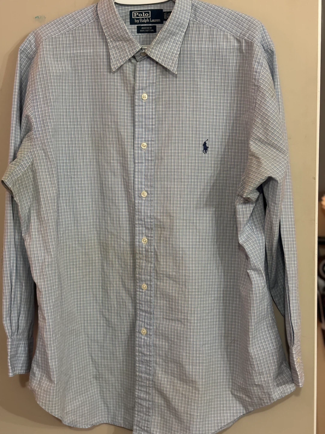 Polo Ralph Lauren Blue Checkered Button-Down Shirt