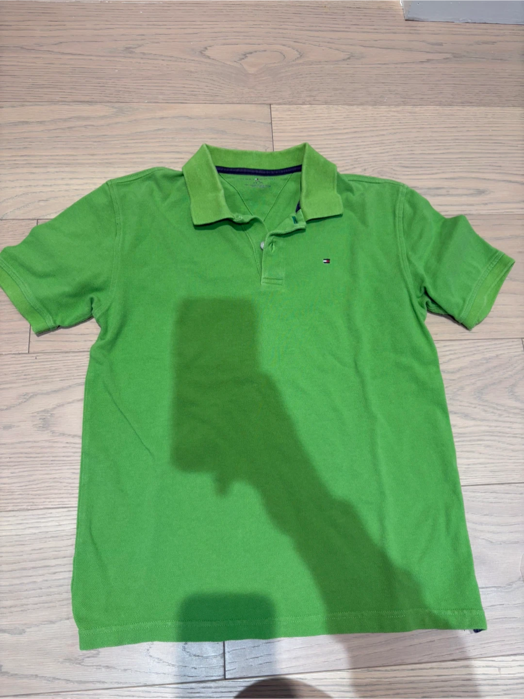 Kids Tommy Hilfiger Green Polo Shirt - Size L (12/14)