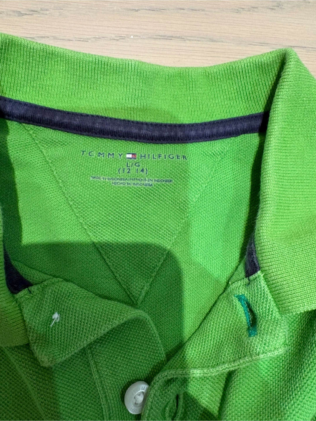 Kids Tommy Hilfiger Green Polo Shirt - Size L (12/14) - photo 3