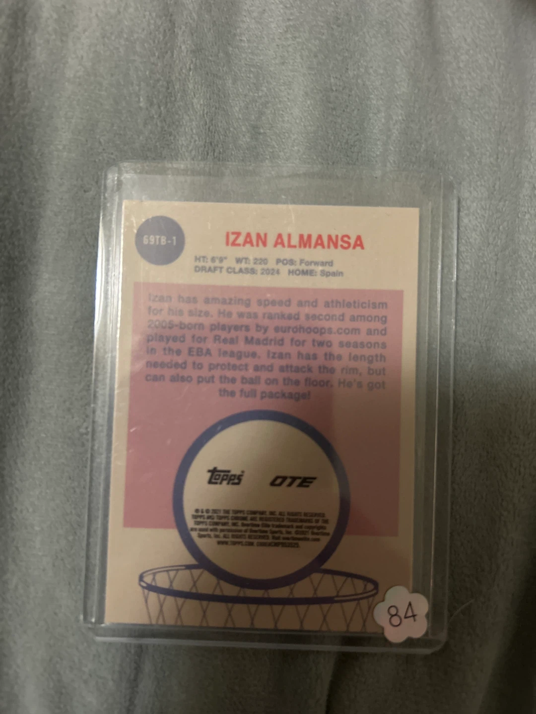 Izan Almansa Topps Chrome Basketball Card - photo 2