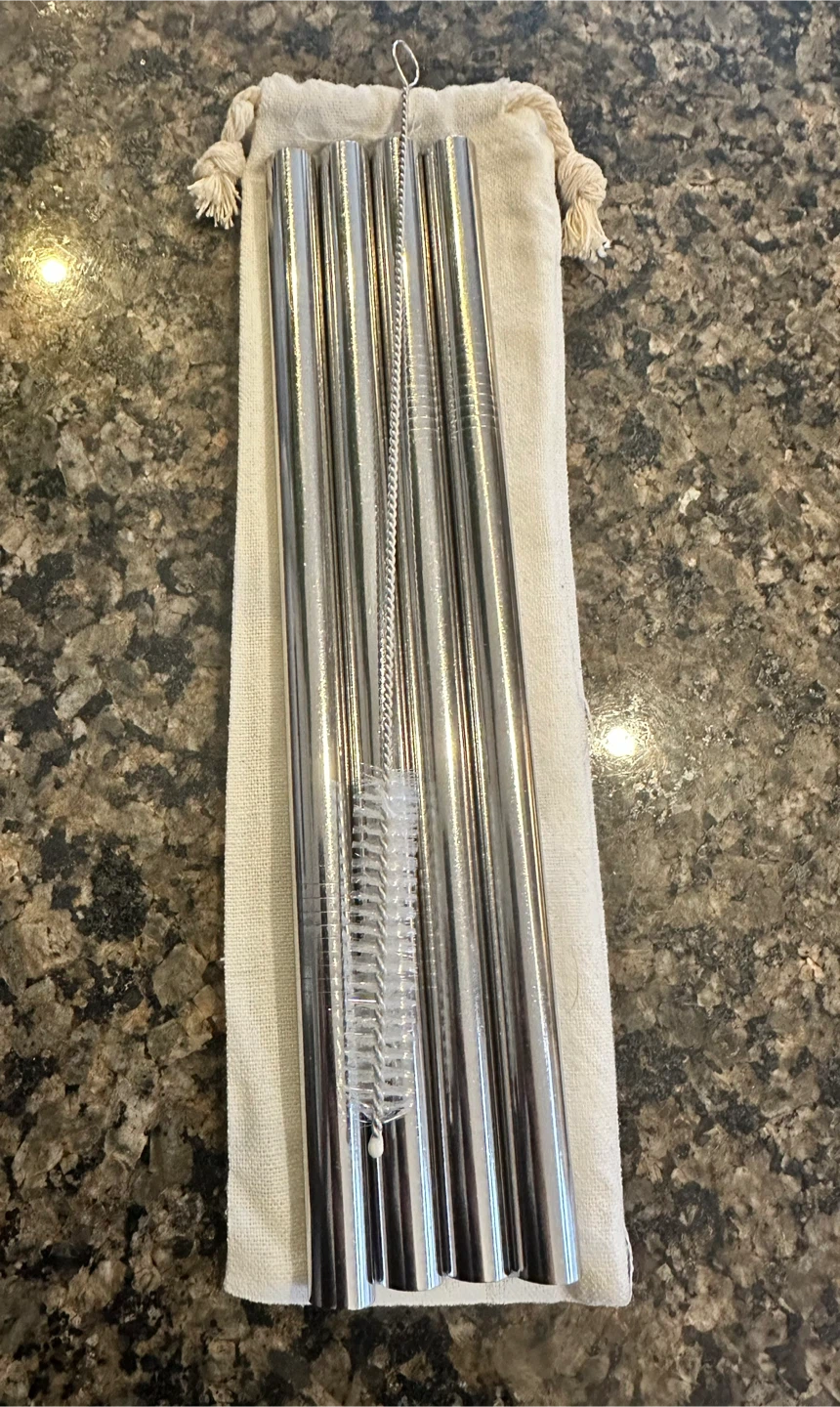 Alink Stainless Steel Straws w/ Cleaning Brush - photo 2