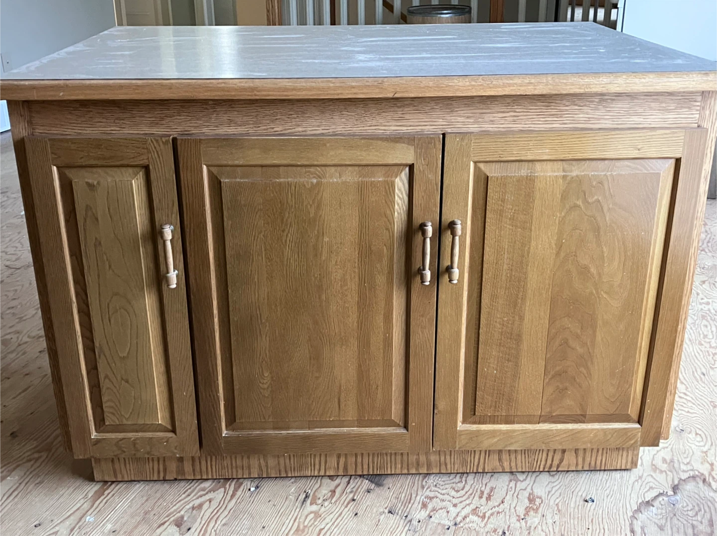 Wooden kitchen island