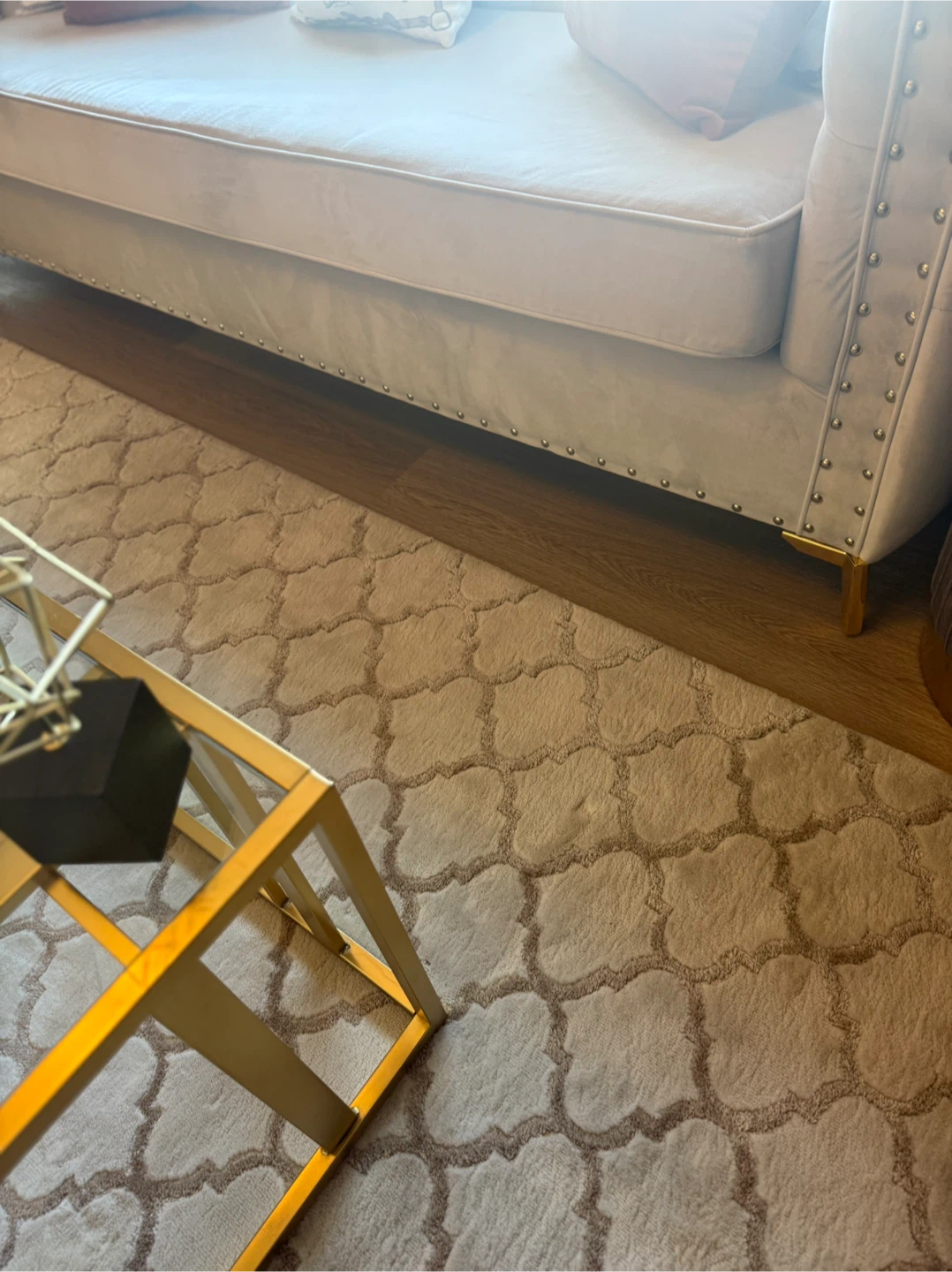 Elegant Beige Tufted Sofa