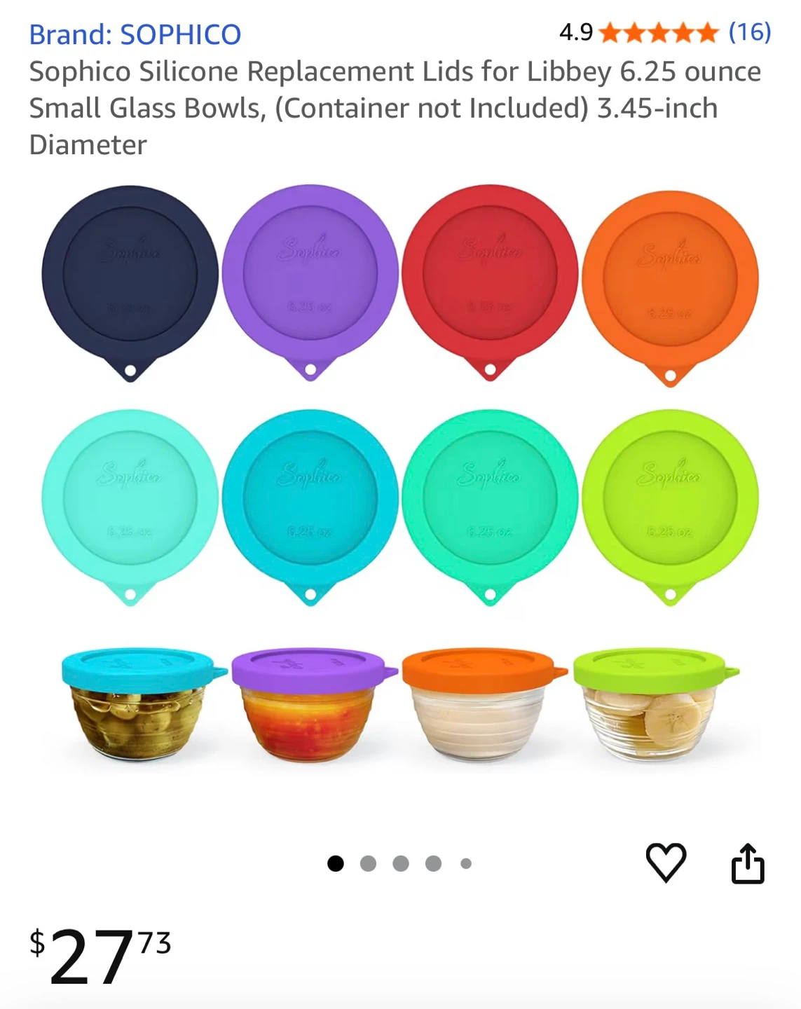 Sophico Silicone Replacement Lids for Libbey Bowls - photo 2