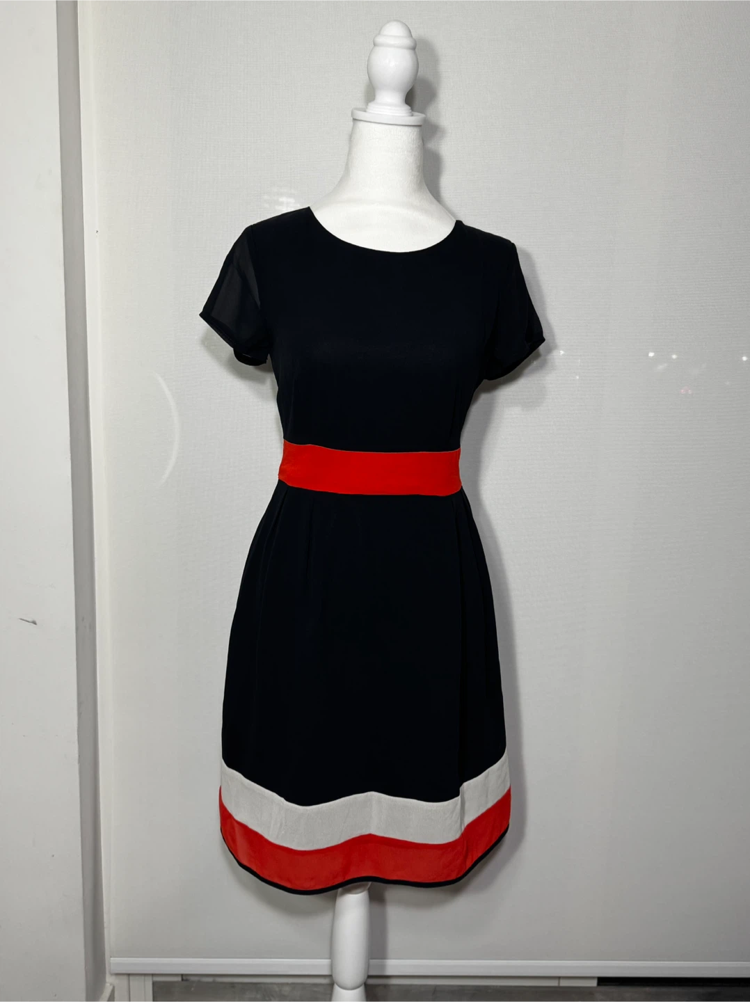 Black Dress with Red Tie