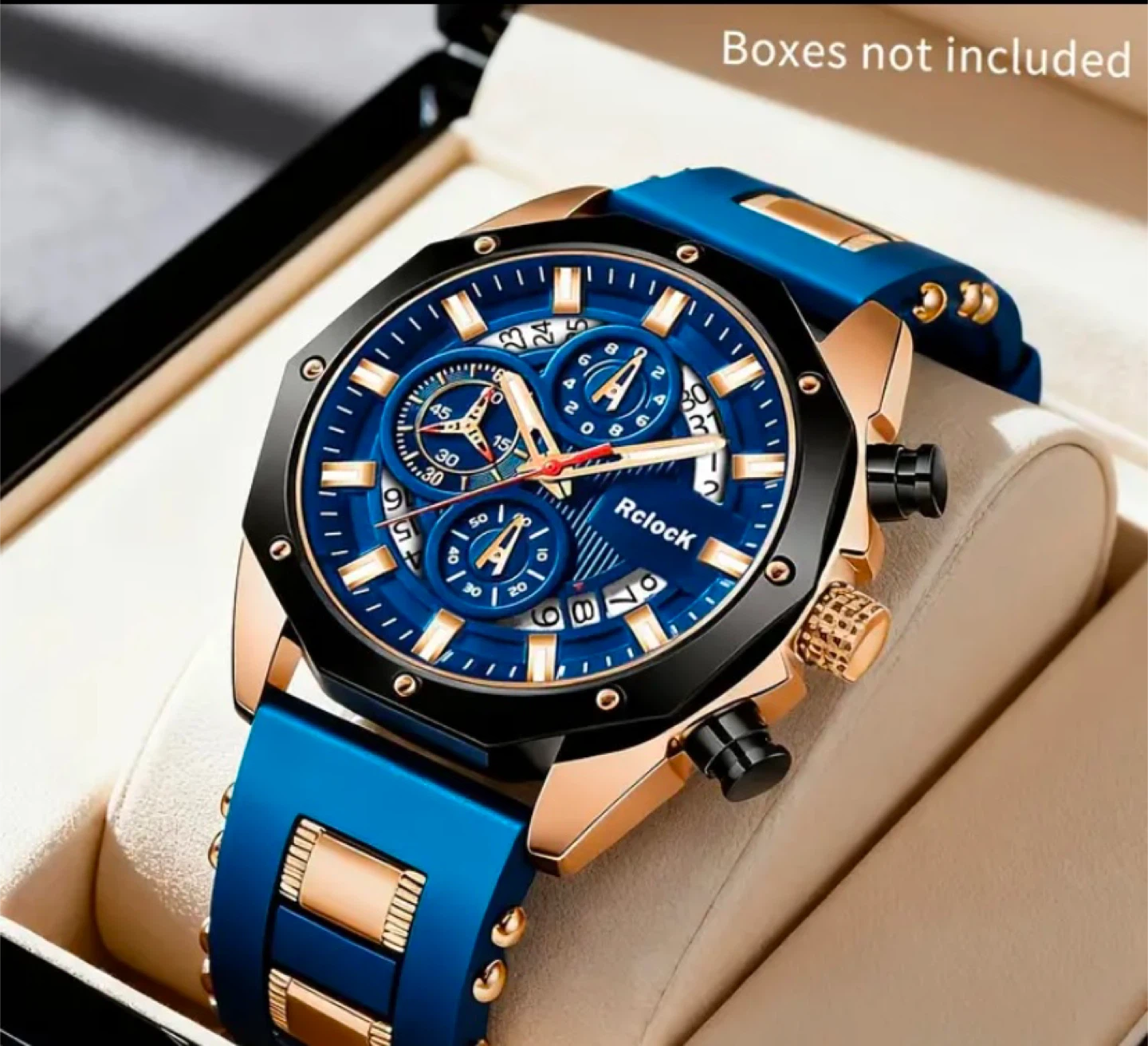 Rclock Blue & Gold Men's Watch