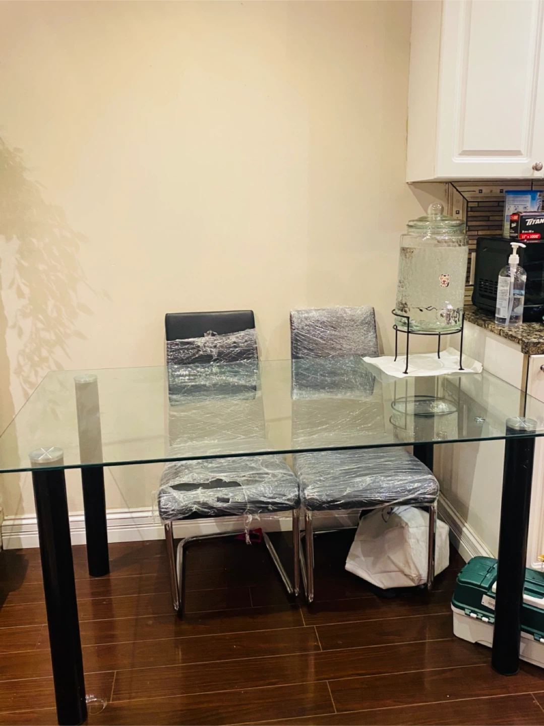 Glass Top Dining Table