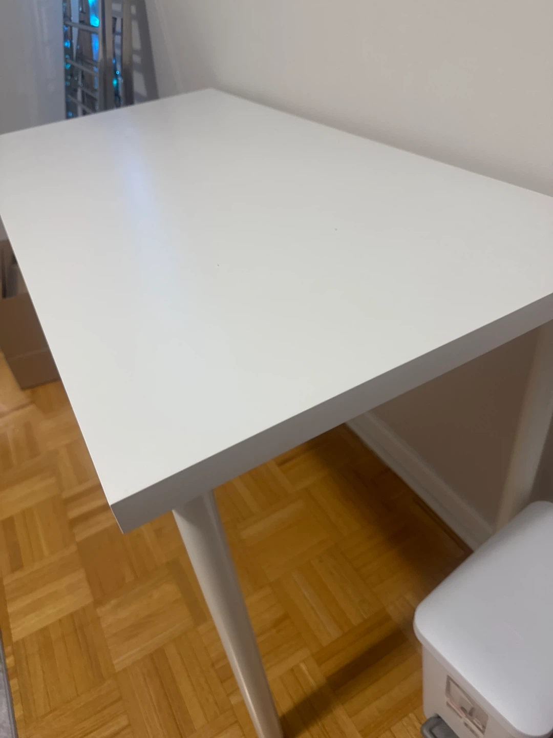 White Desk with Storage Cabinet - photo 4
