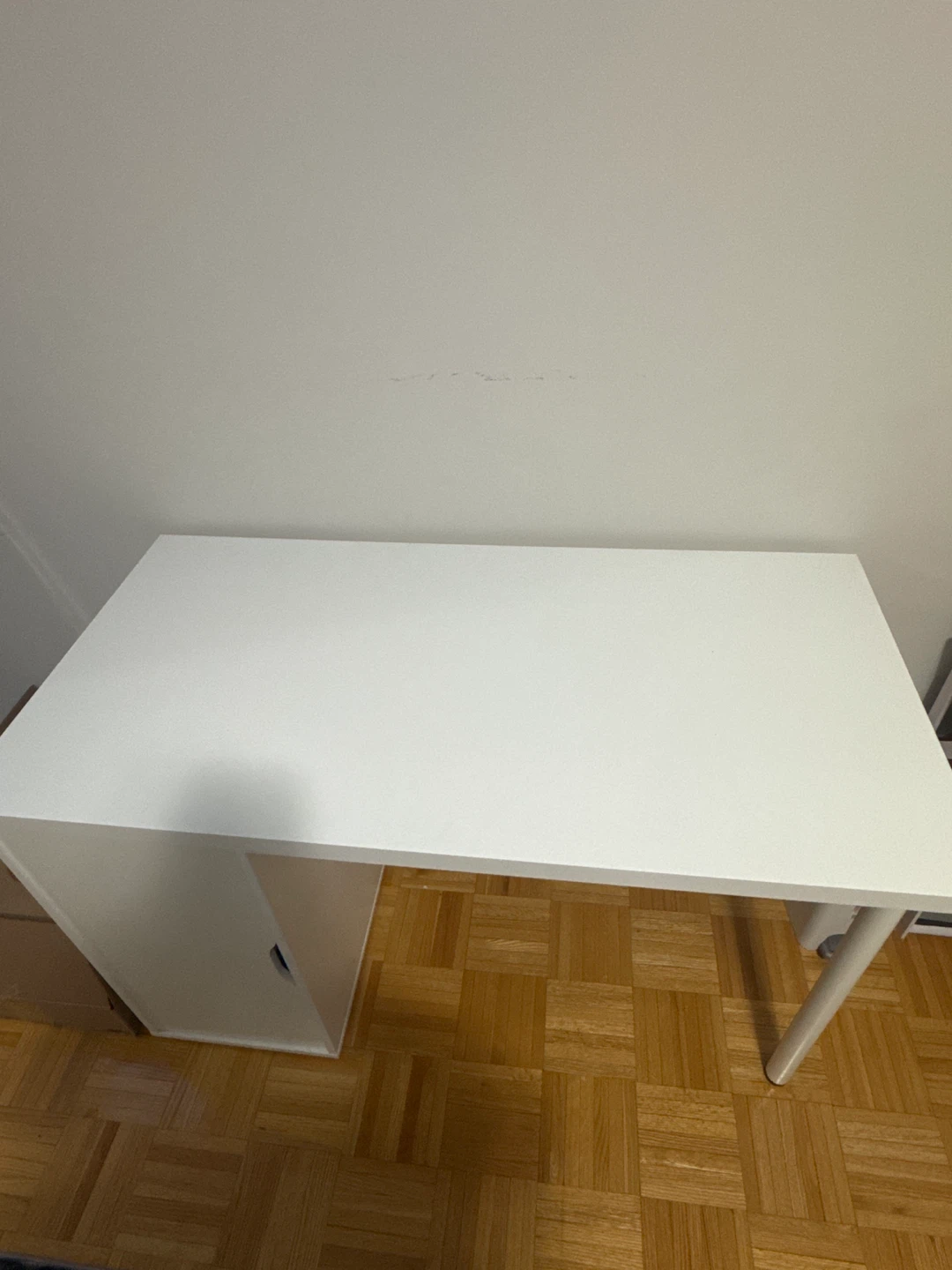 White Desk with Storage Cabinet - photo 2