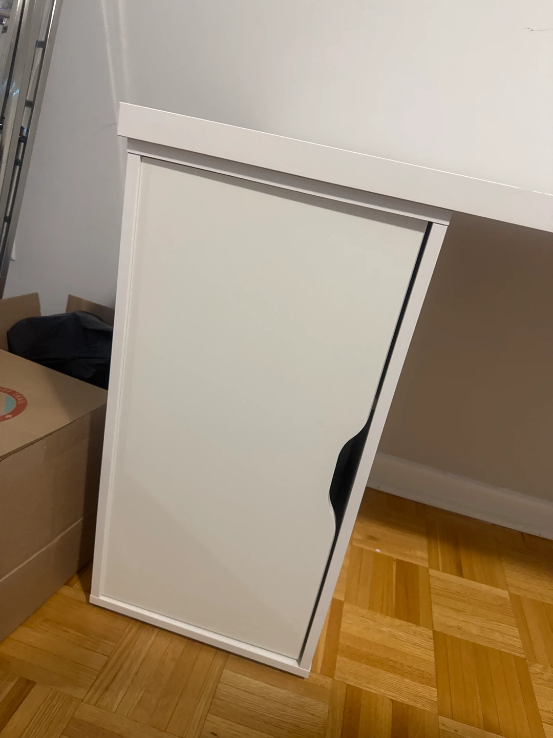 White Desk with Storage Cabinet - photo 5