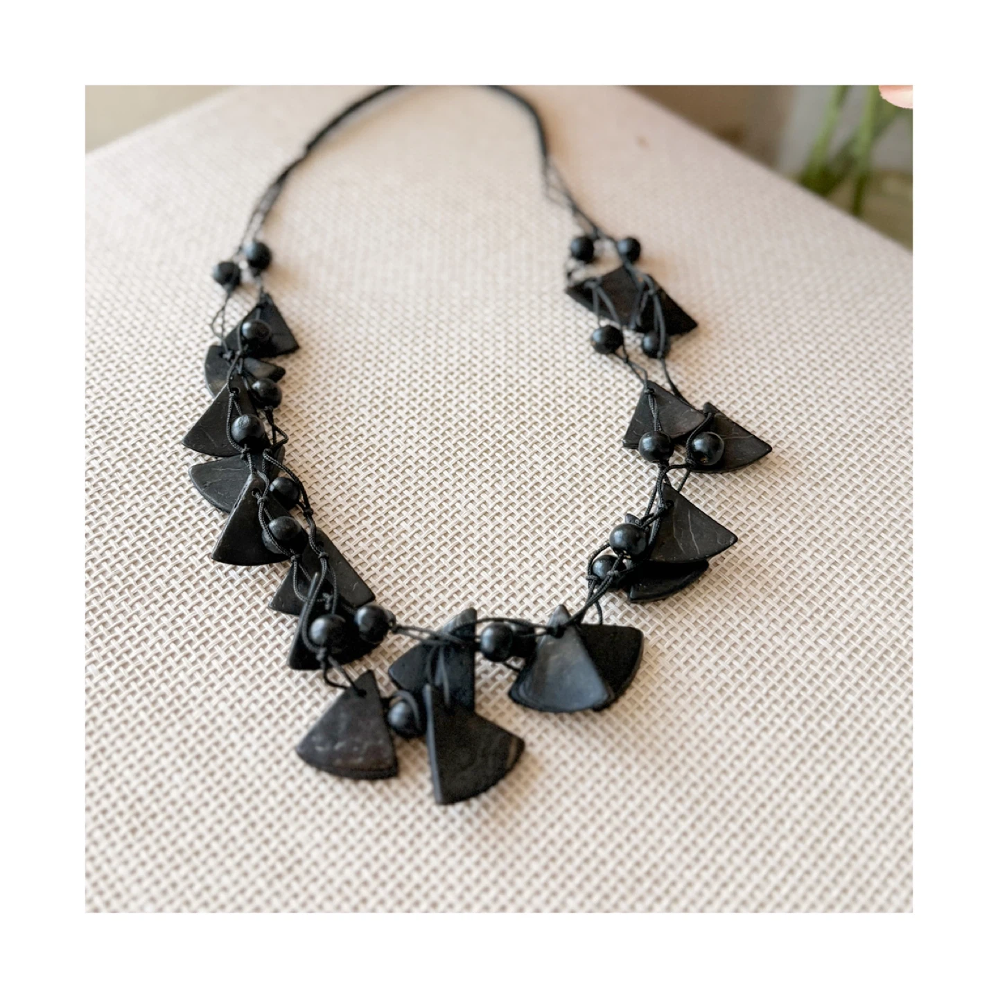Black Geometric Necklace