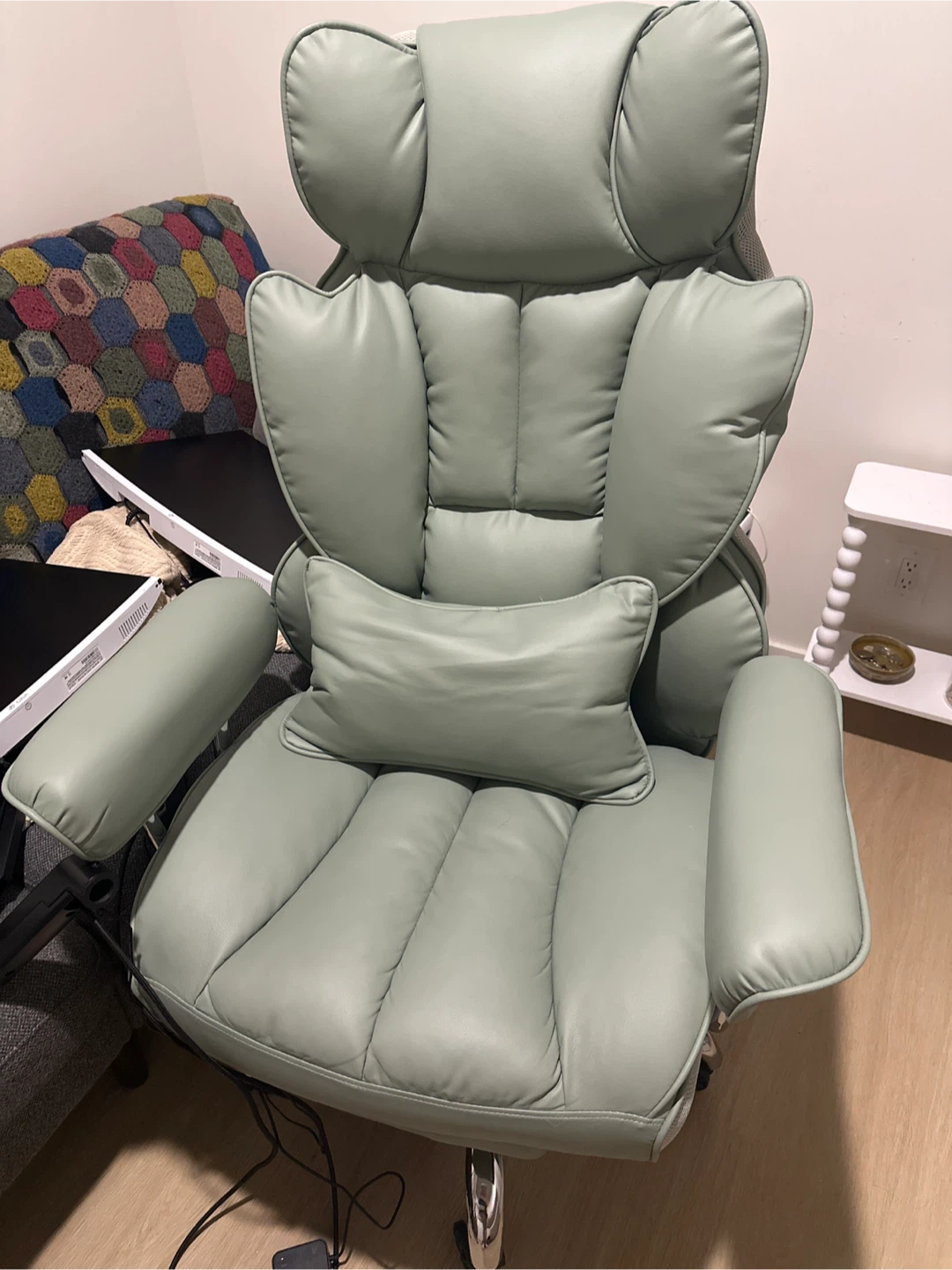 Light Green Leather Office Chair