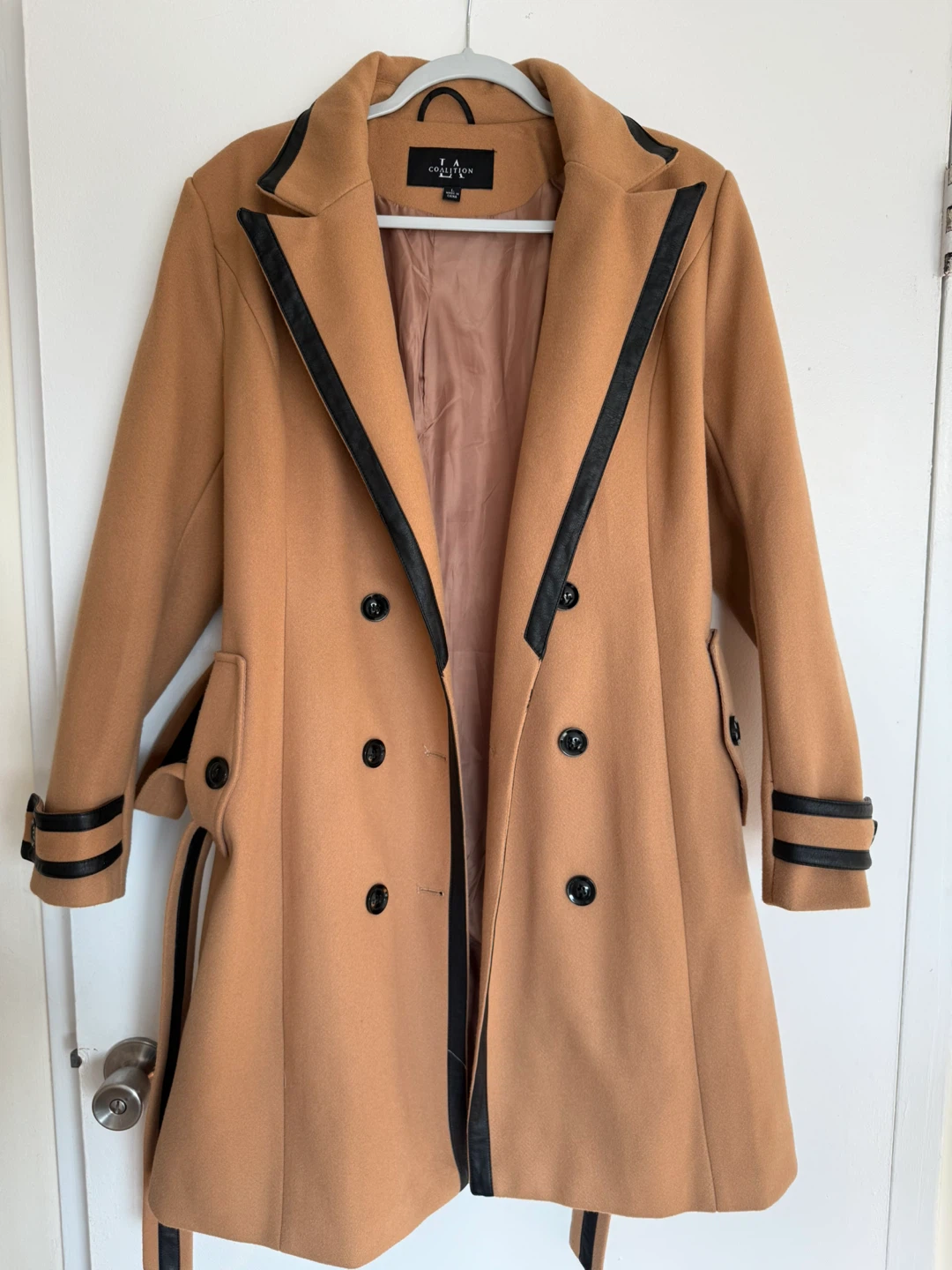 LA Coalition Tan Trench Coat - Size L