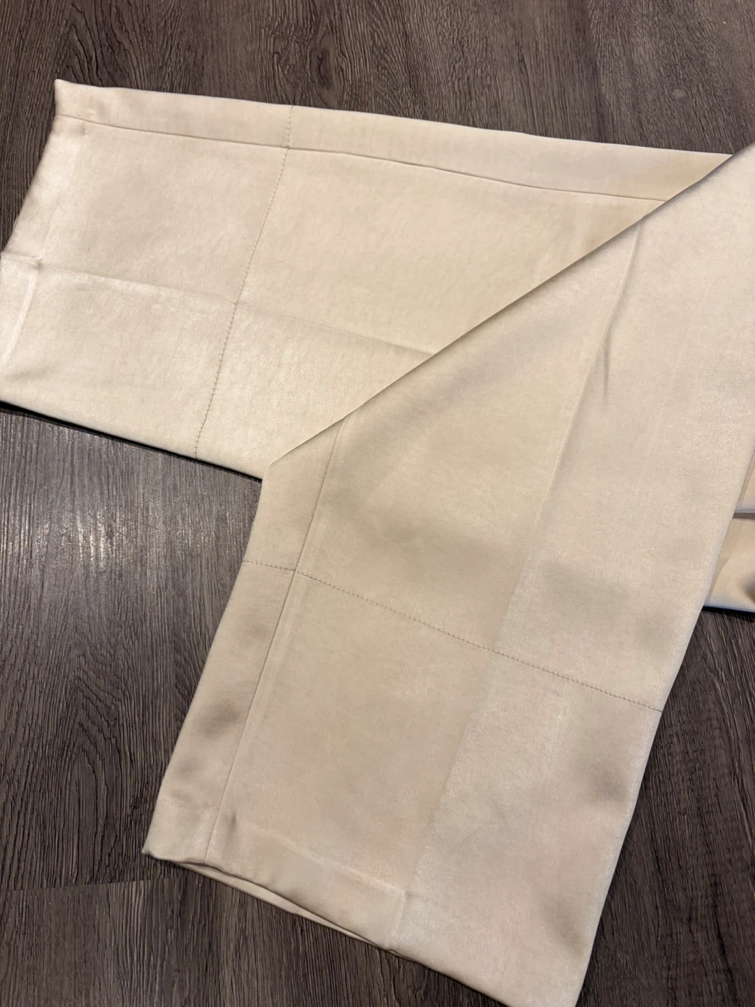 BNWT Satin Zara Cream Wide Leg Trousers - Size XL - photo 3