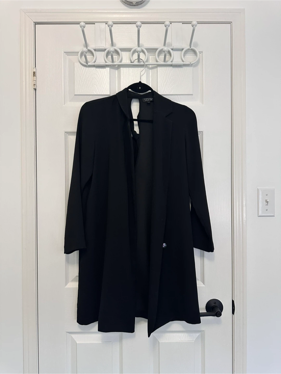 Topshop Black Long Blazer