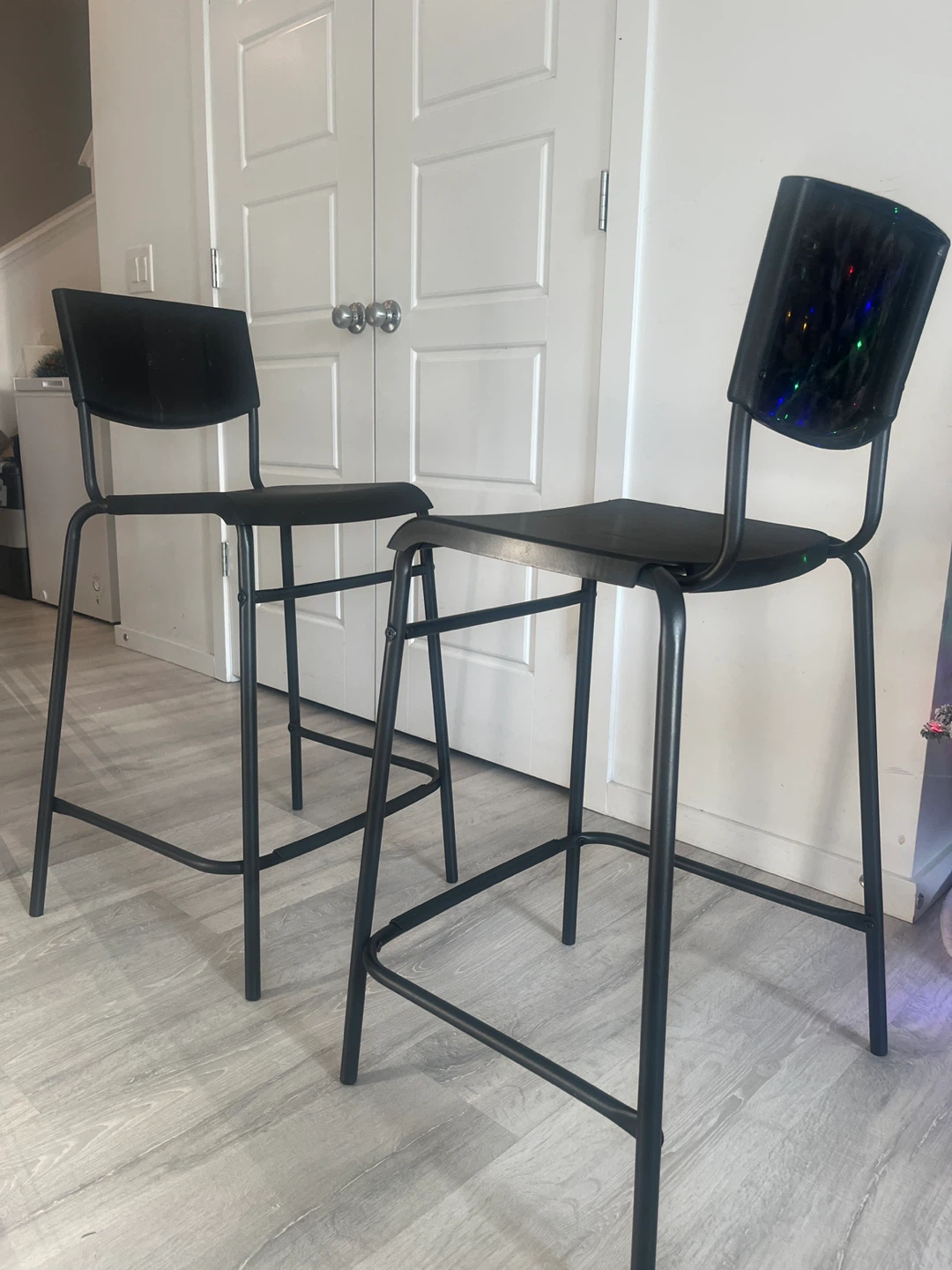 Pair of Black Bar Stools - photo 3